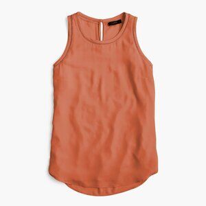 J Crew Drapey sleeveless top with ladder trim, size 24 in Spanish Clay